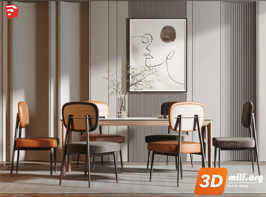 Dining Table Set Skp Files